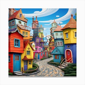 Colorful Houses 1 Canvas Print