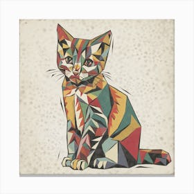 Geometric Cat Canvas Print Canvas Print