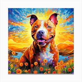 Pit Terrier Painting 1 Canvas Print