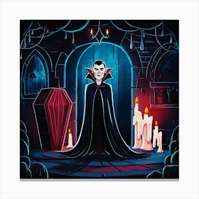 Happy halloween Illustration Spooky Horror devi background7(16) Canvas Print