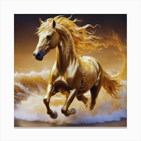 Beautiful Golden Horse Canvas Print