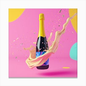 Champagne Splash 1 Canvas Print