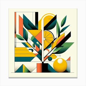 Abstract modernist Lemon tree Canvas Print