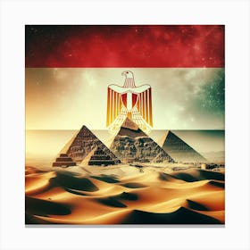 Egypt Flag Canvas Print