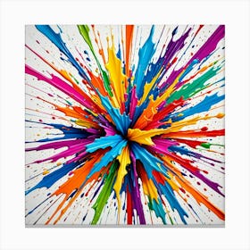 Colorful Paint Splash Background Canvas Print