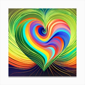 Rainbow Heart Canvas Print