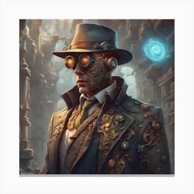 Steampunk Man Canvas Print