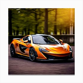 Mclaren Car Automobile Vehicle Automotive British Brand Logo Iconic Luxury Performance St (2) Canvas Print