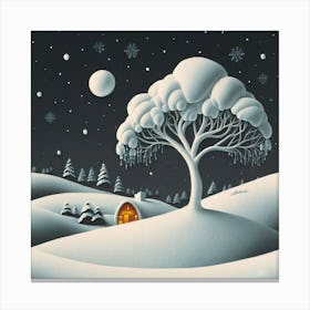 Snowy Landscape 1 Canvas Print