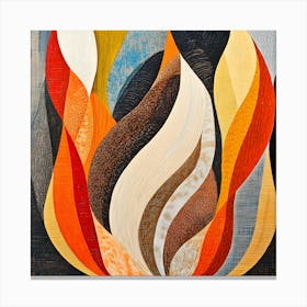 Abstract Flame Of Warm Textures Canvas Print