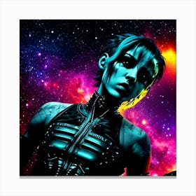 Girl In Space Canvas Print