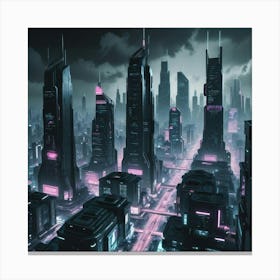 Futuristic Cityscape 34 Canvas Print