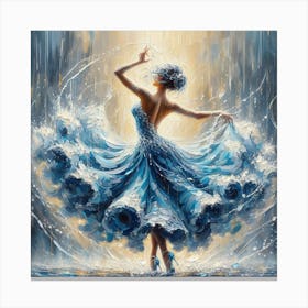 Dancer In The Rain 3 Canvas Print