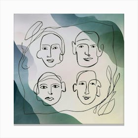 Four Faces Canvas Print