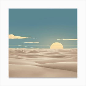 Sunset In The Desert Canvas Print