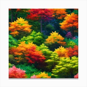 Vibrant colors of autumn trees Canvas Print