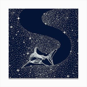 Starry Shark SQUARE Canvas Print