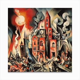 The Air Raid Canvas Print