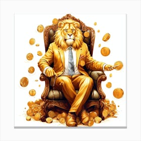 Golden Lion 1 Canvas Print