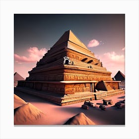 Gothic Ancient Egyptian 3 Pyramids During Sunset 8k Resolution Gothic Style Expressionism Masterpiece Monochromatic Tetredic Ornate Colors Unreal Engine 5 Cinema 2790deb8 D089 42a3 Affb Bbed3f8a66f9 Canvas Print