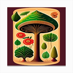 Mushroom Tree Canvas Print