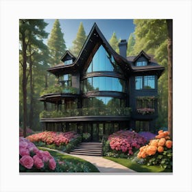 House In The Woods 1 Canvas Print