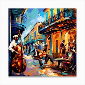 New Orleans Street Musicians Canvas Print