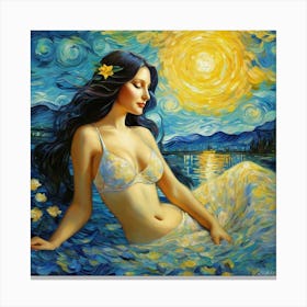 Mermaid fl Canvas Print