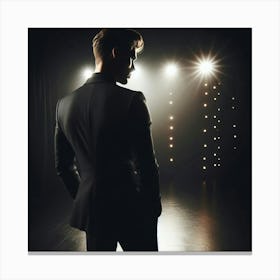 Silhouette Of A Man In A Suit Canvas Print