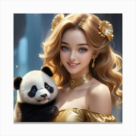 Panda Girl 2 Canvas Print