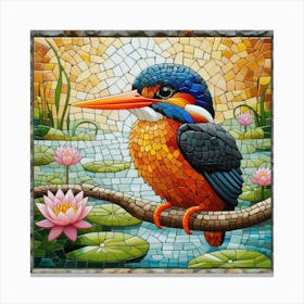 A mosaic bird 1 Canvas Print