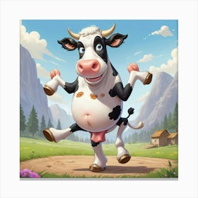 Cow Dancing Canvas Print