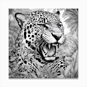 Jaguar In The Jungle Canvas Print