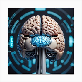 Artificial Intelligence Brain 14 Canvas Print
