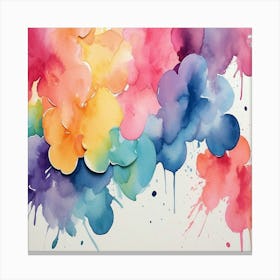 Watercolor Splatters Canvas Print