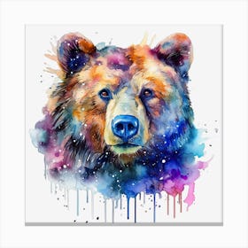 Watercolor Bear 1 Canvas Print