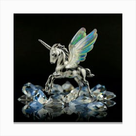 Unicorn Swarovski Crystal Canvas Print