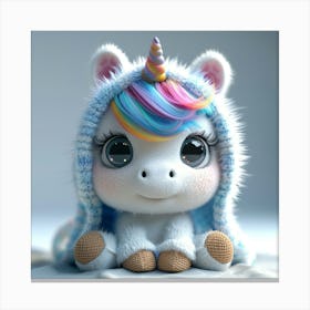 Cute Unicorn 843 Canvas Print