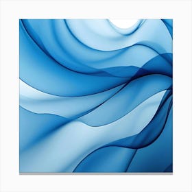 Abstract Blue Wave 17 Canvas Print