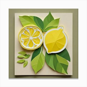 Paper Lemons Canvas Print