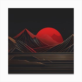 Abstract Mountain Landscape 1 Canvas Print