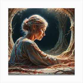 'The Girl In The Forest' 1 Canvas Print