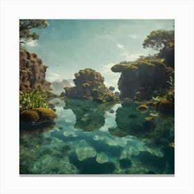 Surreal Underwater Landscape Inspired By Dali 6 Canvas Print