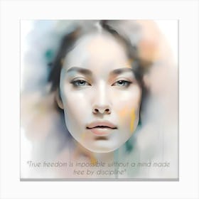 Inspirational Quotes (2) Woman's Face Canvas Print