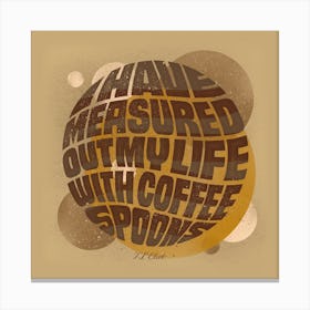 Coffee Spoons Square Canvas Print