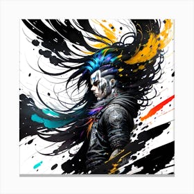 Splatter Girl 1 Canvas Print