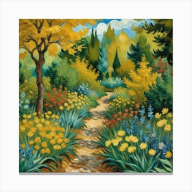 In The Garden van Gogh wall art Art Print 3 Canvas Print