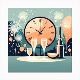 New Year Background, happy new year, new year art, vector art Canvas Print