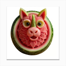 Watermelon Cat Canvas Print