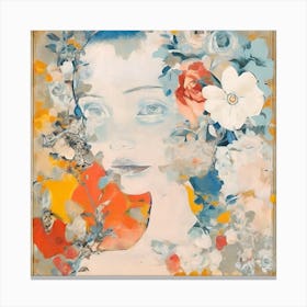 'The Woman With Flowers' Canvas Print